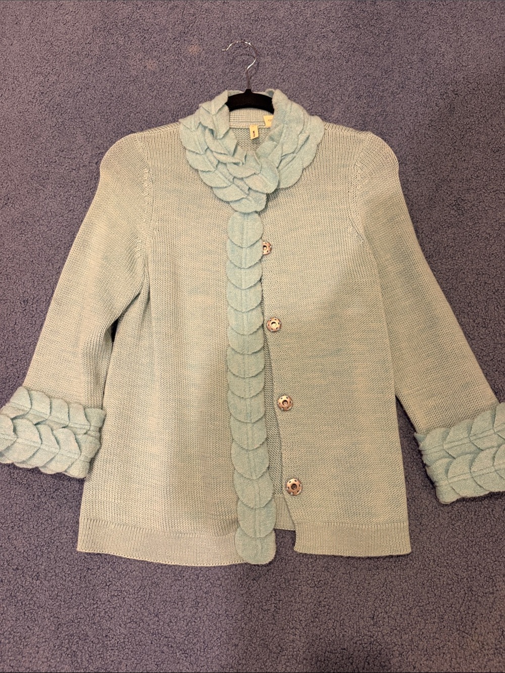 Moth Mint Braided-Trim Knit Jacket